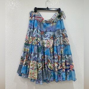 Bila tiered multicolor skirt 100% cotton